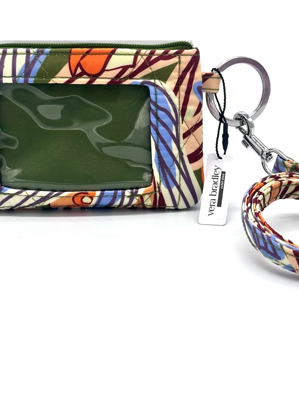 Vera Bradley Dragonfly Ultralight Zip ID Case Wallet & Lanyard Keychain MSRP $49